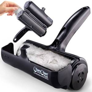 lot 51356 image: Chom Chom Roller Pet Hair Remover and Reusable Lint Roller - Black ChomChom Cat and Dog Hair Remover for Furniture, Couch, Carpet, Clothing and Bedding - Portable, Multi-Surface Fur Removal Tool