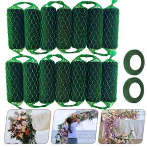 lot 51393 image: TBPA 14Pcs Floral Foam Garland 9.2Ft Flower Sponge Blocks Kit,Absorption Flower Holder Arch Door for Wet Dry Fresh Flowers Arrangement for Wedding Garden Home Decor (Floral Tape x 2pcs)