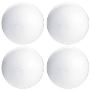 lot 51394 image: Bright Creations 5 Inch Foam Balls for Crafts - 4 Pack Solid Round White Polystyrene Spheres for Ornaments, DIY Projects, Craft Modeling