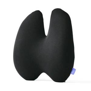 lot 51447 image: Cushion Lab Extra Dense Lumbar Pillow - Patented Ergonomic Multi-Region Firm Back Support for Lower Back Pain Relief - Lumbar Support Cushion wStrap for Office Chair, Car, Sofa, Plane - Black