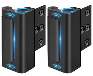lot 51479 image: Home Security Door Reinforcement Lock - Child Proof Door Locks for Front Door Child Safety Lock High Door Locks for Kids Safety Withstand 800 lbs Top Flip Door Latch Lock for Inward Swinging Door (2)
