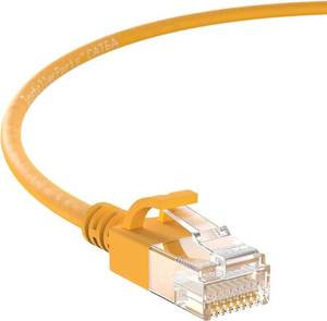 lot 51484 image: InstallerParts Ethernet Cable CAT6A Slim Cable UTP Booted 7 FT (10 Pack) - Yellow - Professional Series - 10GigabitSec NetworkHigh Speed Internet Cable, 550MHZ, 28AWG