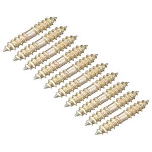 lot 51492 image: uxcell 5x13mm Hanger Bolts, 48pcs Double Ended Self-Tapping Thread Wood to Wood Dowel Screws for Wood Connecting