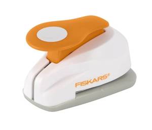 lot 51495 image: Fiskars Crafts Lever Punch Circle, Small (124830-1002), White,orange
