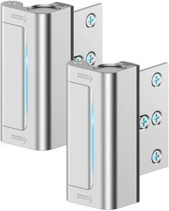 lot 51497 image: Home Security Door Reinforcement Lock 2 Pack Metal Front Door Locks for Kids Safety, Child Proof Door Latch for Top of Door Inside, Extra Flip Lock Withstand 800 lbs, Deadbolt Lock Home Defender