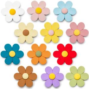 lot 51500 image: SUNURS Large 3D Flower Cute Fridge Magnets for Locker, Colorful Strong Decorative Funny Refrigerator Magnets for Whiteboard, Kitchen, and Office (12 Pieces)