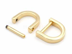 lot 51502 image: CRAFTMEMORE 58 Inch (Inside Width) D-Rings with Closing Screw Shackle Key Holder Horseshoe U Shape Dee Ring DIY Leather Craft Purse Replacement 4 pcs (Gold)