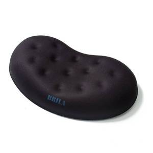 lot 51516 image: BRILA Ergonomic Memory Foam Mouse Wrist Rest Support Pad Cushion for Computer, Laptop, Office Work, PC Gaming - Massage Holes Design - Wrist Pain Relief (Black Mouse Wrist Rest)