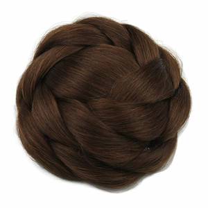 lot 51539 image: USIX Braided Hair Bun Hair Piece Updo Braided Bun Braided Chignon Hairpiece with Built-in Combs for Women Girls Party Wedding Dancing Hairdos Costume Hair Accessory (2009)