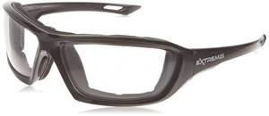 lot 51542 image: Radians XT1-11 Extremis Full Black Frame Safety Glasses with Clear Anti-Fog Lens