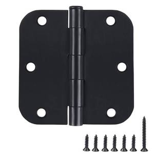 lot 51543 image: 6 Pack Black Door Hinges for Doors 3.5 x 3.5 Inch Interior Door Hinges Matte Black Hinges for Doors 3 12 Inches Door Hinge 58 Inch Radius Corners Standard Residential Office,Bedroom Door Hardware