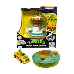 lot 51546 image: Teenage Mutant Ninja Turtles 3 Micro Shell Racers, Michelangelo, Ages 5 - 2.4 Ghz Rc Vehicle with Turtle Half Shell Controller - Collect All 4