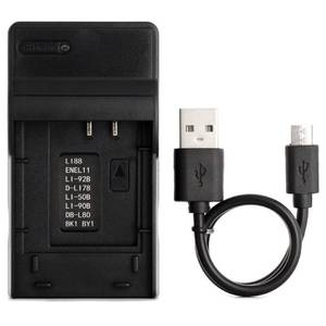 lot 51550 image: D-LI88 USB Charger for Pentax Optio H90, Optio P70, Optio P80, Optio W90, Optio WS80 Camera and More