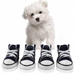 lot 51555 image: abcGoodefg Pet Dog Shoes Puppy Canvas Sport Sneaker Boots, Outdoor Nonslip Causal Shoes, Rubber Sole Soft Cotton Inner Fabric Shose for Snall Dog #2(1.331.73), Dark Blue