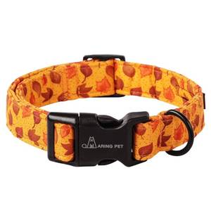 lot 51556 image: ARING PET Fall Dog Collar-Cotton Lightweight Maple Leaves Dog Collar, Adjustable Autumn Pet Collars Puppy Collar with Quick Release Buckle for Girl&Boy Dogs