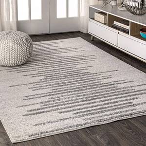 lot 3400 image: JONATHAN Y MOH205A-8 Aya Berber Stripe Geometric Indoor Farmhouse Area-Rug Bohemian Minimalistic Striped Easy-Cleaning Bedroom Kitchen Living Room Non Shedding, 8 X 10, Cream,Gray