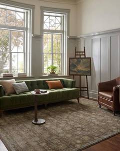 lot 3401 image: Loloi Magnolia Home by Joanna Gaines x Mona BarkNatural 7-6 x 10 Area Rug - Retail $218.99
