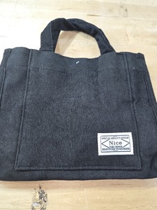 lot 6270105 image: Womens Stylish Corduroy Tote Bag - Solid Color Crossbody Bag With Letter Patch Decor