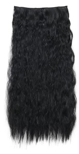 lot 6270181 image: 24Inch 1Pcs Hair Accessories Clip In Hair Extensions, 5 Clips Hair Extensions Short Loose Waves Hair Extensions