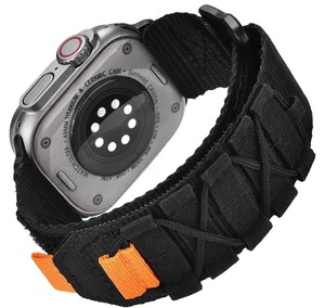 lot 6270191 image: MOFREE Compatible with Apple Watch Band 49mm 44mm 45mm 42mm for Men, Military Tactical Rugged Nylon Sport Loop Strap for iWatch Band UltraUltra 2Series 987654321SESE2 Black