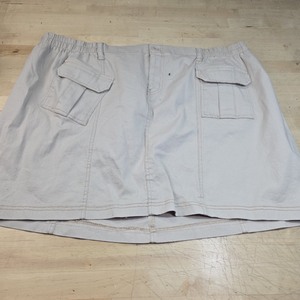 lot 6270326 image: Rue Womens Solid Color Denim Pocket Skirt - Khaki 4X