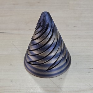 lot 6270340 image: 1 Pc 3D Printed Cone Spiral Grey Gold Mix Fidget Toy