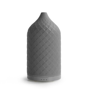 lot 6270366 image: ZEIGGA LAB Essential Oil Diffuser for Home, Ceramic Aromatherapy Diffuser for Essential Oils, 120ml Oil Diffuser with Waterless Auto-Off and 7 LED Lights for Large Room Yoga Spa (Grey)