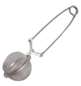 lot 6270465 image: Snap Ball Tea Strainer with Handle,Tea Strainer Ball Stainless Steel Tea Infuser Filter for Loose Leaf Tea Spices Seasonings(2pc Large)