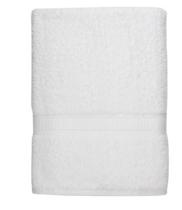 lot 6270214 image: Hoilday Solid Bath Towels, White Set of Two
