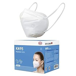 lot 6270287 image: BYD CARE KN95 Respirator, 50 Pieces, Breathable & Comfortable Foldable Safety Mask with Ear Loop for Tight Fit, GB2626 White , Regular (B08M5CCLKH)