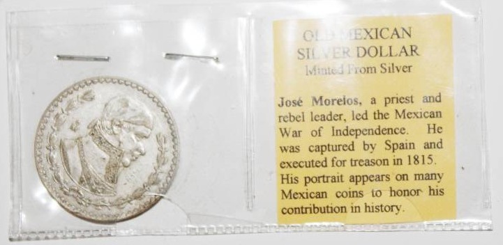 lot 7271 image: Old Mexican Silver Dollar- Very Cool