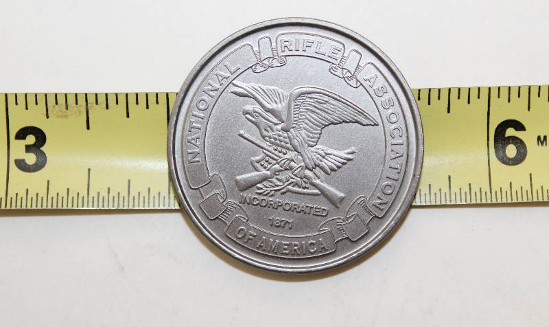 lot 7306 image: National Riffle Association Coin Medallion- Neat