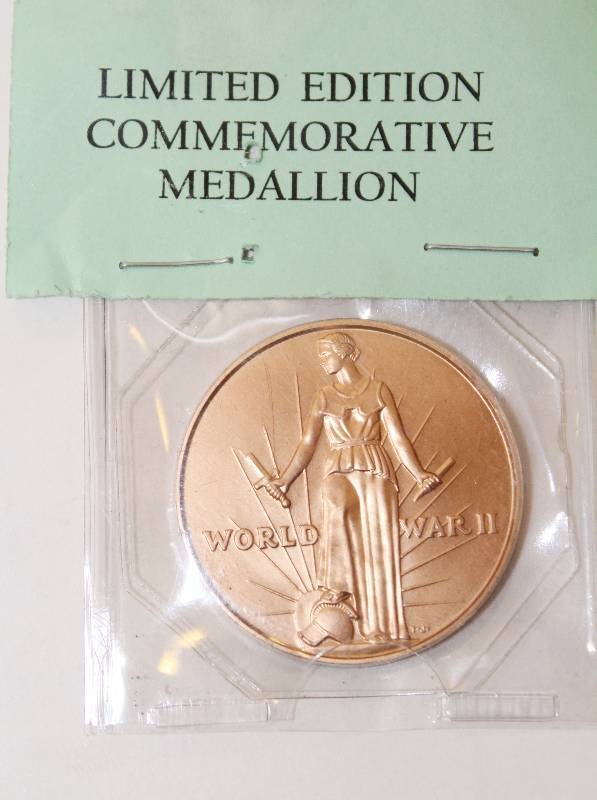 lot 7308 image: Limited Edition WW2 Commemorative Medallion- Very Neat