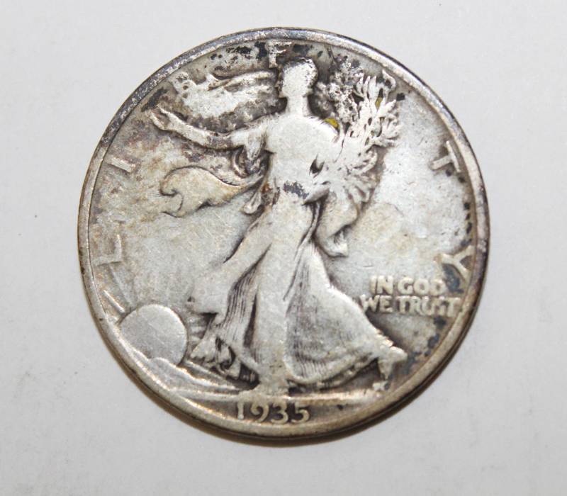 lot 7312 image: 1935 Walking Liberty Silver Half Dollar- Very Cool