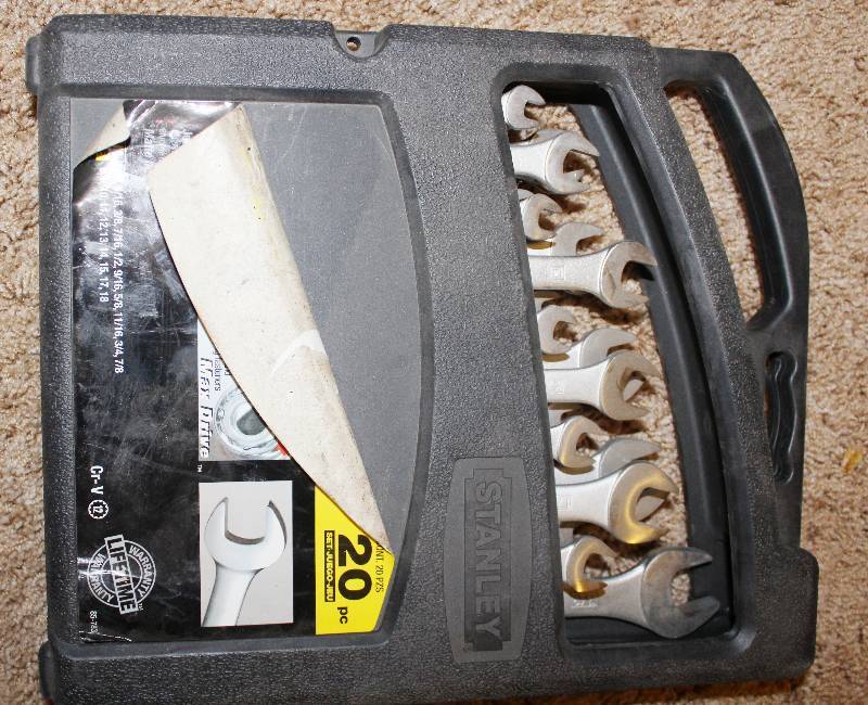 lot 7364 image: Stanley 20 Piece Open End Wrench Set