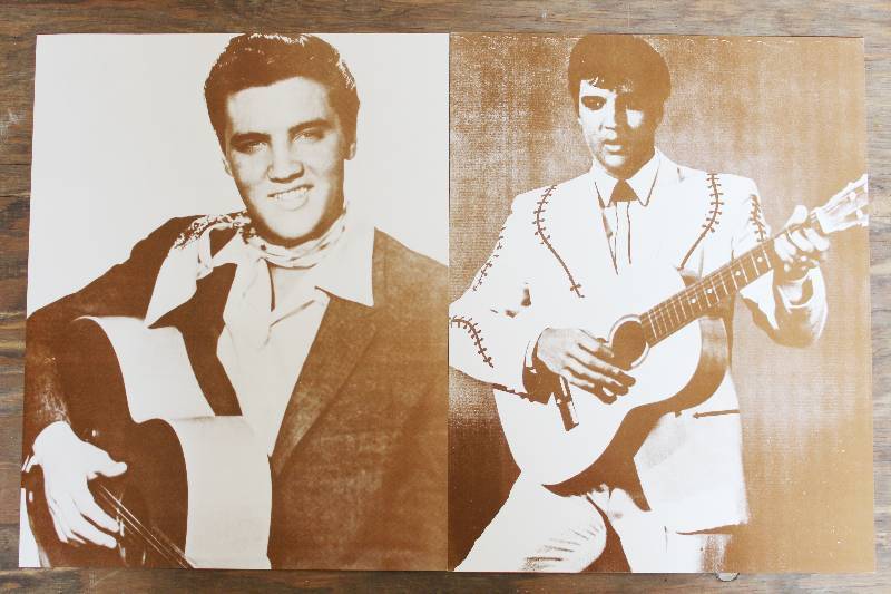 lot 7395 image: Set of 2 Black and White Photo Prints of Elvis Presley- 14 x 11- Cool