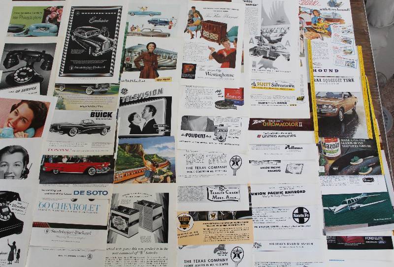 lot 7411 image: Lot of over 200 PagesAds from National Geographic Magazines- Very Neat