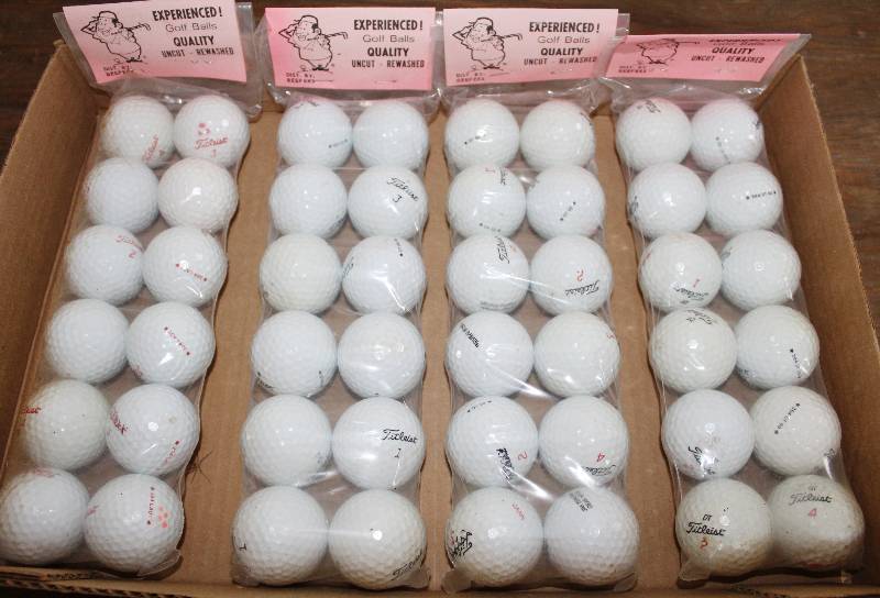 lot 7441 image: Lot of 4 Dozen Uncut and Rewashed Golf Balls