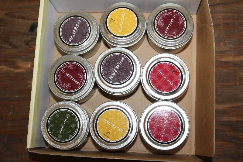 lot 7459 image: Lot of 9 Candles- Various Scents- Very Cool