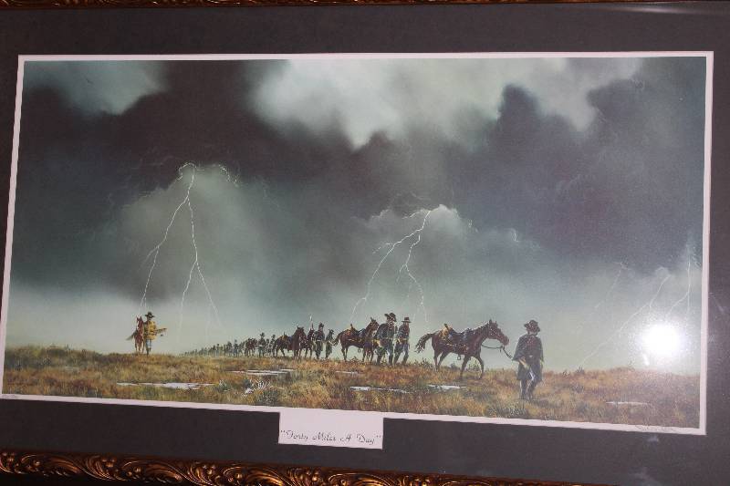 lot 7464 image: Forty Miles a Day Signed Print- Very Pretty- Number 521 of 580