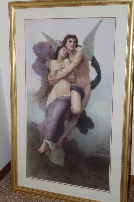lot 7465 image: Framed in Glass Angel Picture- Pretty