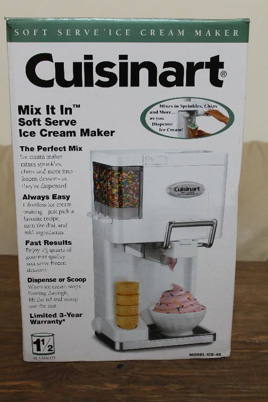 lot 7475 image: Cuisinart Soft Serve Ice Cream Maker- How Fun
