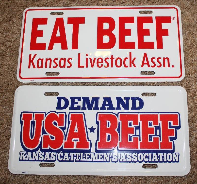 lot 7534 image: New Plate Tags- Kansas Livestock and Kansas Cattlemans Association- Cool