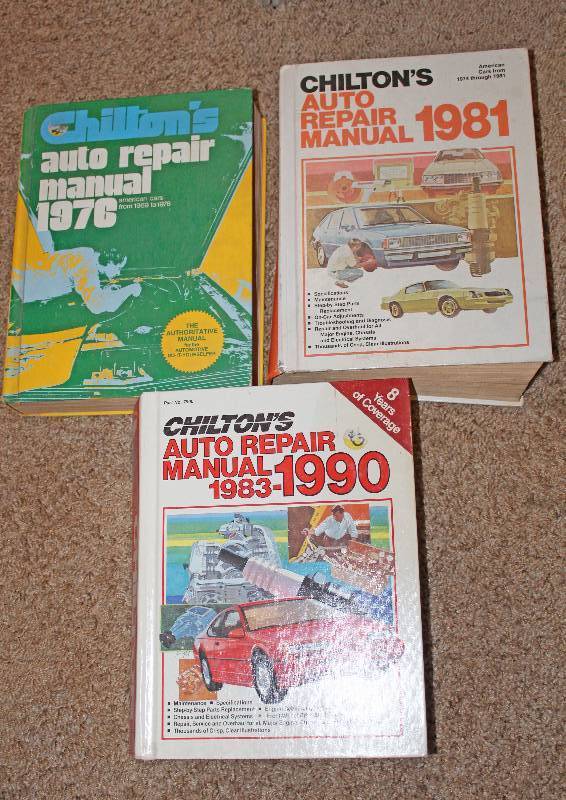 lot 7535 image: Lot of 3 Chiltons Auto Repair Manuals- Cool