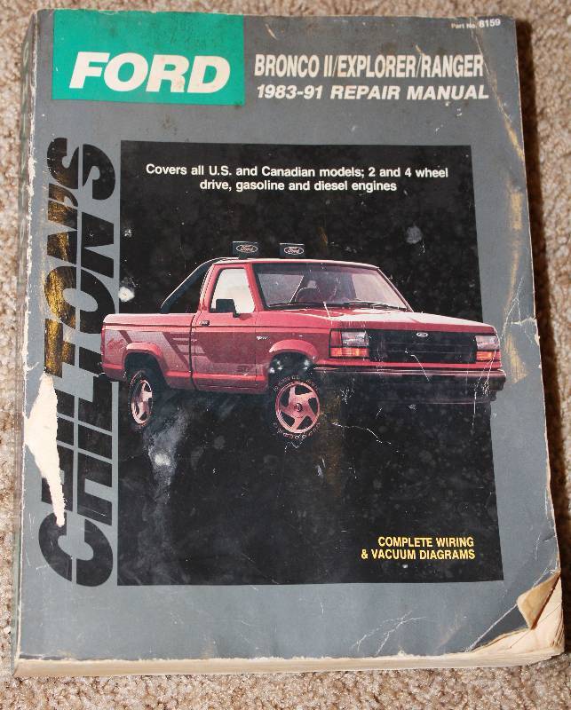 lot 7536 image: Chiltons FORD BroncoExplorerRanger Repair Manual- Cool