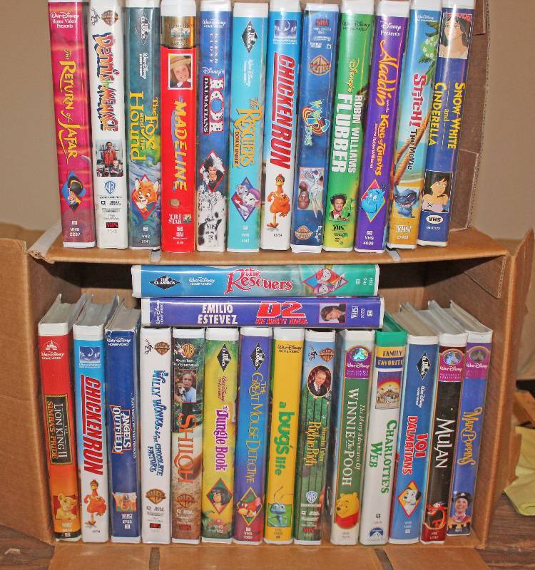 lot 7546 image: Lot of 2 Dozen Disney Classic VHS Tapes- So Cool