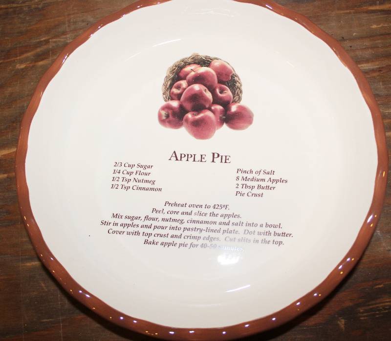 lot 7598 image: Pie Plate- Very Cute