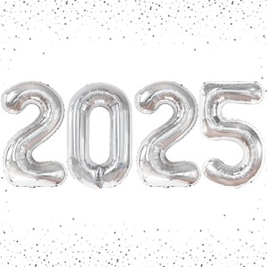 lot 6272018 image: KatchOn, Giant Silver 2025 Balloon Numbers - 42 Inch, New Years Balloons  2025 Balloons Silver for Happy New Years Decorations 2025  Mylar 2025 Silver Balloons for New Years Eve Party Supplies 2025