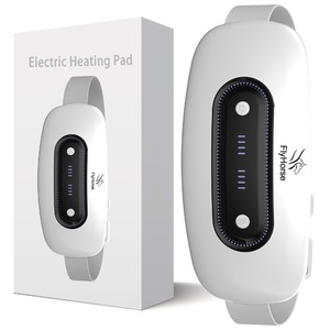 lot 6272020 image: Electric Heating Pad,Portable Cordless Menstrual Heating Pad with 4 Heat Levels and 4 Massage Modes, Heating Pad for Cramps,Back Pain Relief (White)