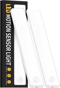lot 6272021 image: Auxoda Under Cabinet Lighting Wireless, Motion Sensor Light Indoor, Rechargeable Closet Lights Battery Operated, LED Lights for Bedroom, Under Counter Lights for Kitchen White Color